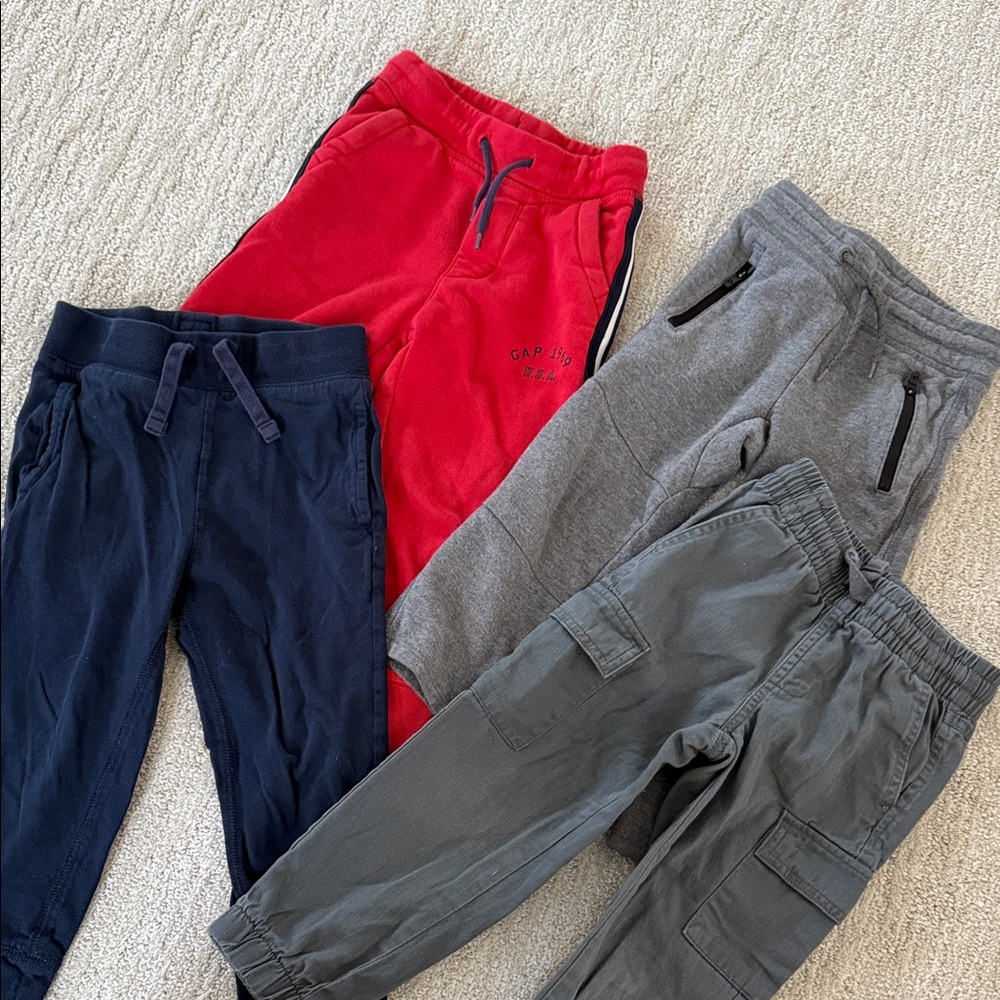 GAP Kids Joggers in Red, Gray, Navy, and Olive